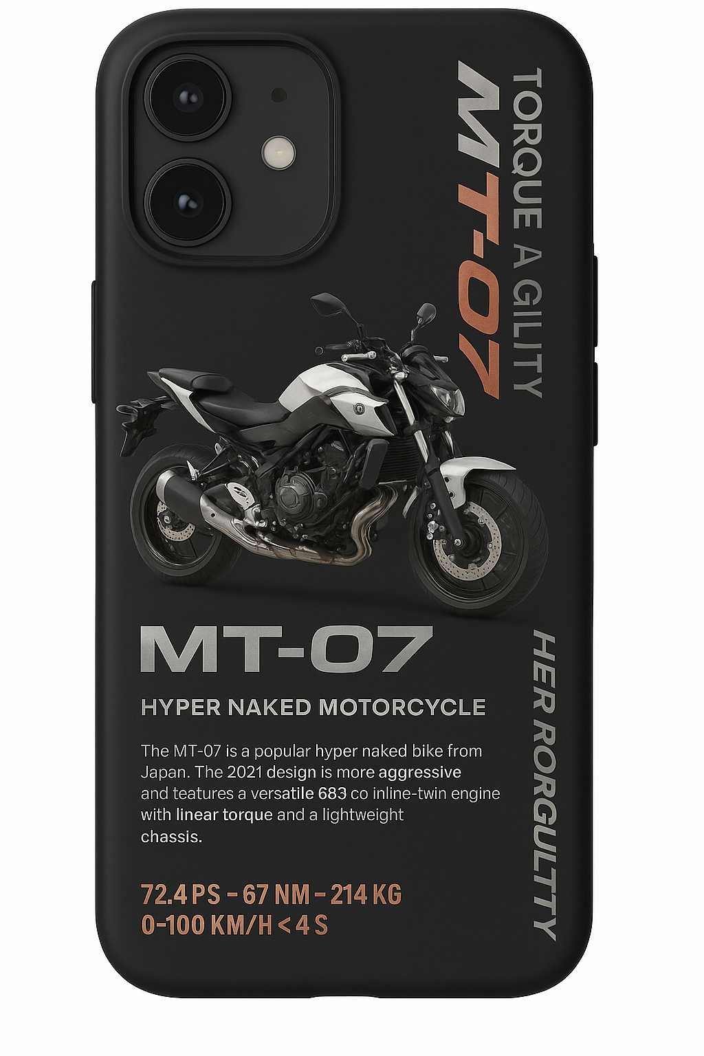 YAMAHA 'MT07' SİYAH KILIF