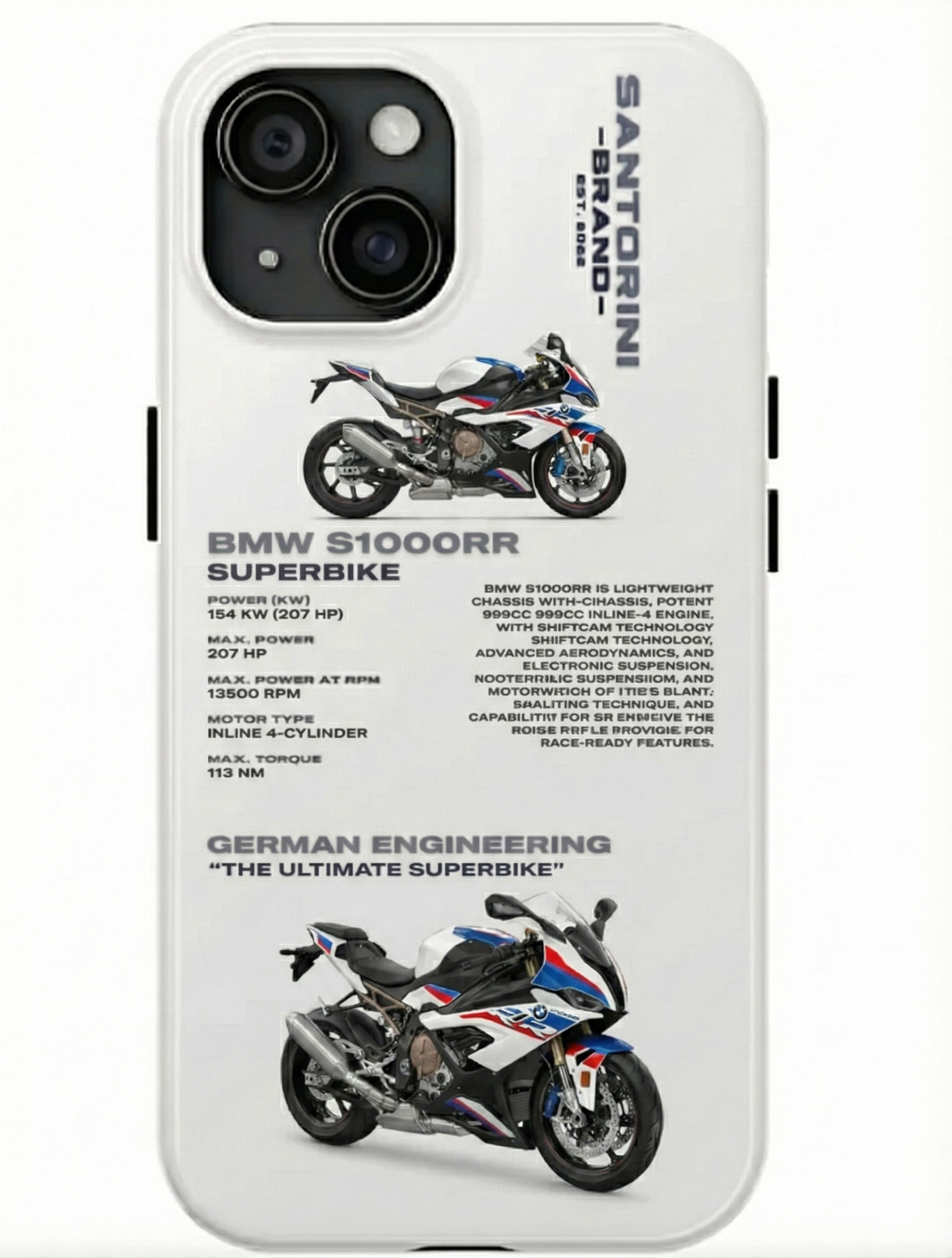 BMW 'S1000RR' BEYAZ KILIF