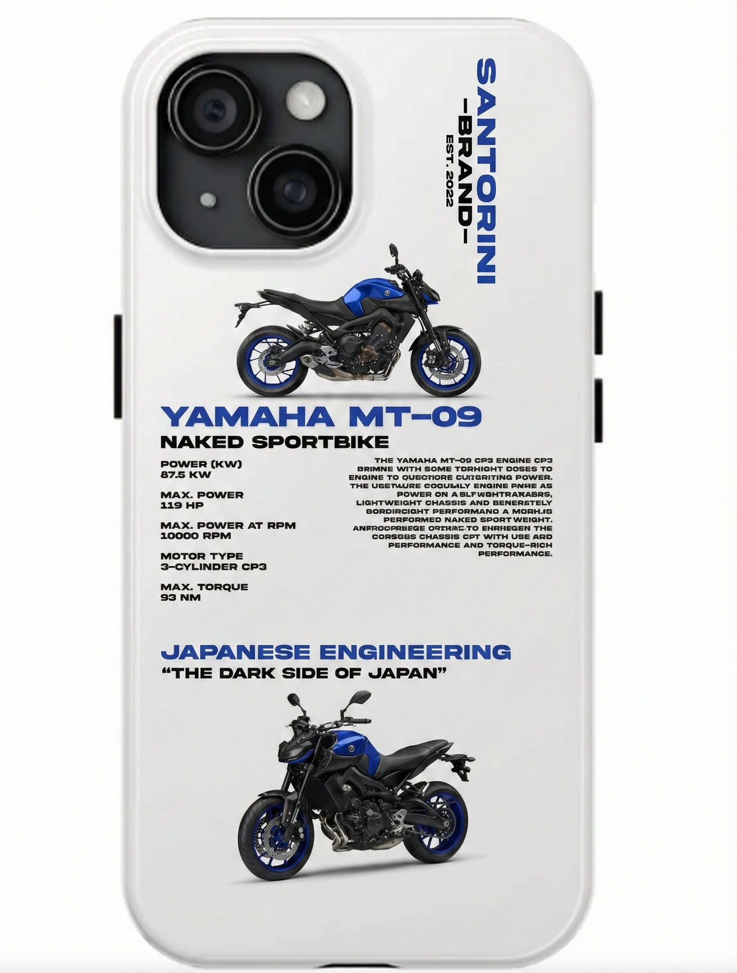 YAMAHA 'MT-09 ' BEYAZ KILIF