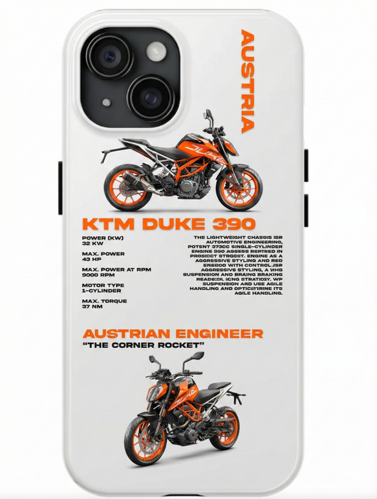 KTM 'DUKE390' BEYAZ KILIF