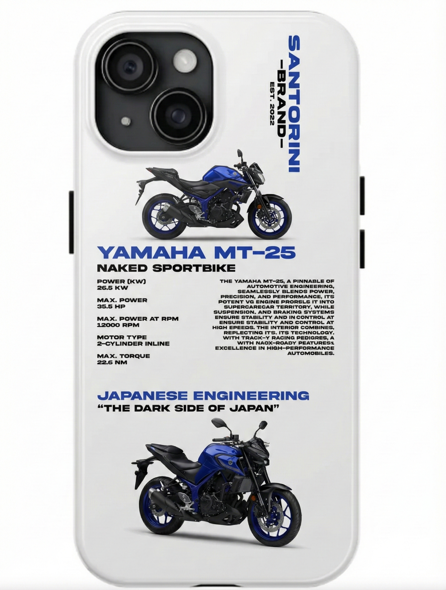 YAMAHA 'MT25' BEYAZ KILIF