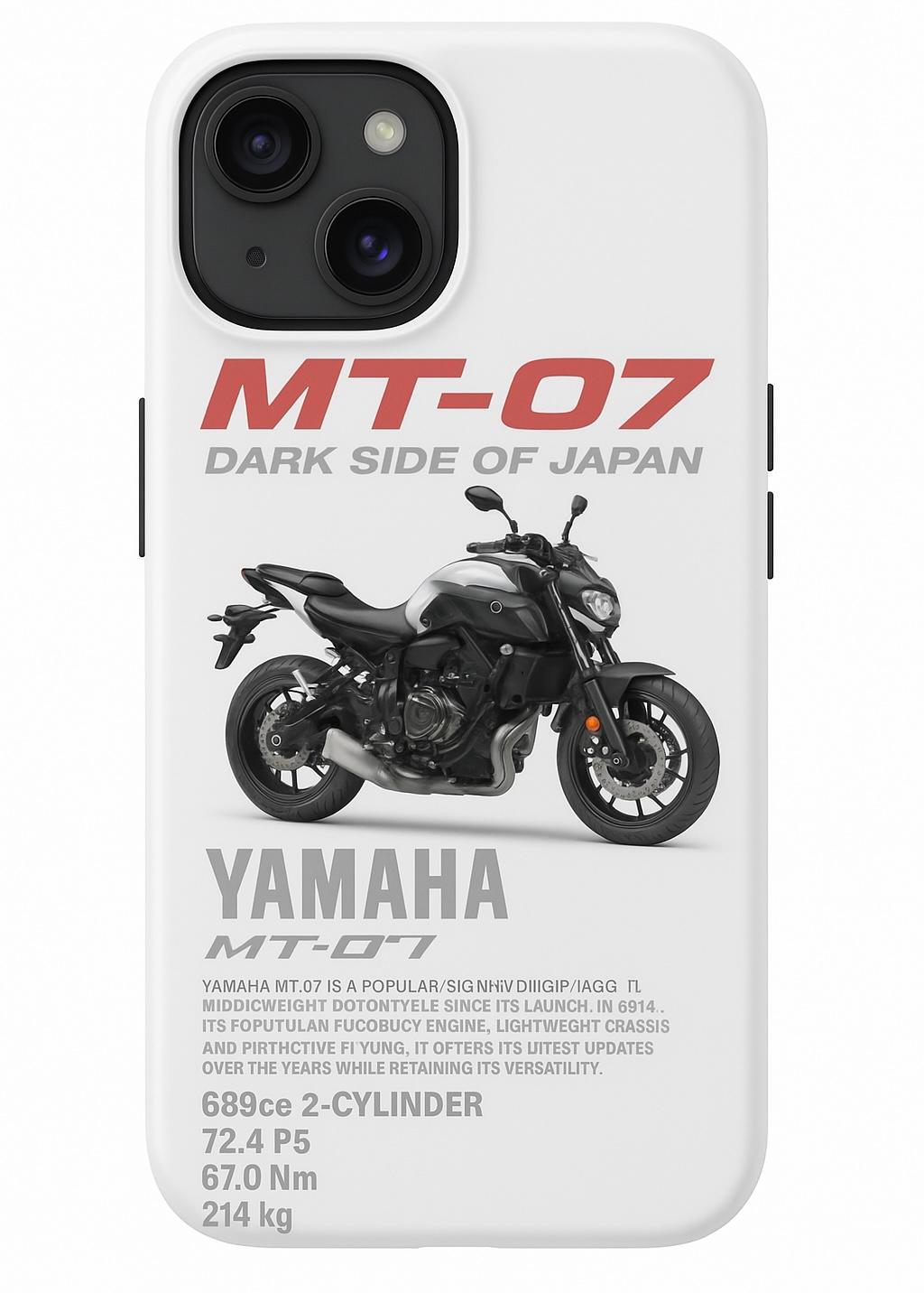 YAMAHA 'MT07' BEYAZ KILIF